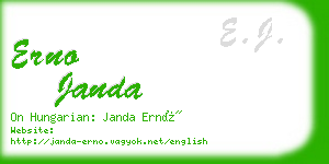 erno janda business card